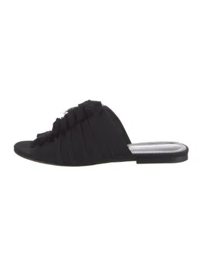 Pre-owned Proenza Schouler Satin Slides In Black