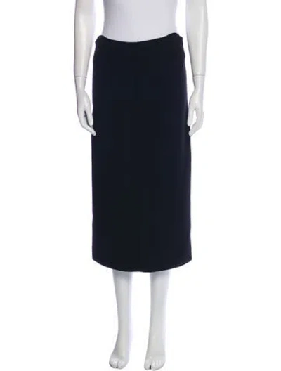 Pre-owned Proenza Schouler Scalloped Accent Midi Length Skirt In Blue