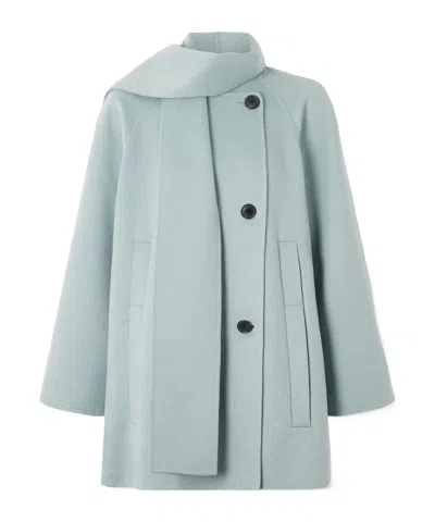 Proenza Schouler Scarf-detailed Wool-blend Coat In Green