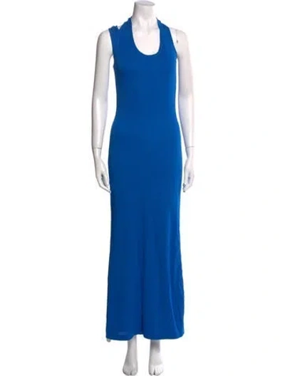 Pre-owned Proenza Schouler Scoop Neck Long Dress In Blue