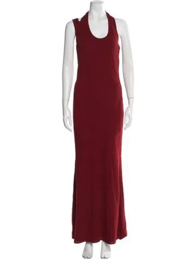Pre-owned Proenza Schouler Scoop Neck Long Dress In Red