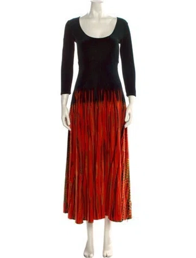 Pre-owned Proenza Schouler Scoop Neck Midi Length Dress W/ Tags In Black