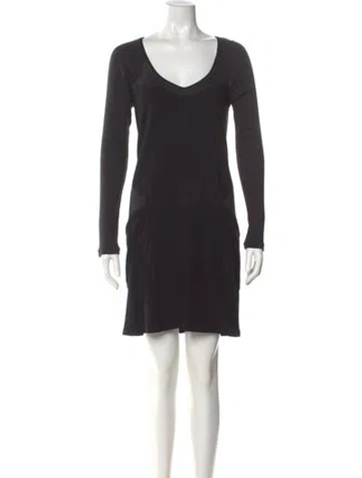 Pre-owned Proenza Schouler Scoop Neck Mini Dress In Black