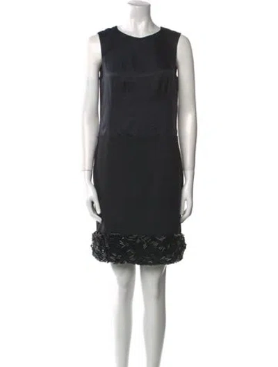 Pre-owned Proenza Schouler Scoop Neck Mini Dress In Black