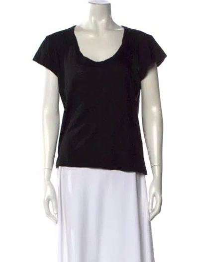 Pre-owned Proenza Schouler Scoop Neck Short Sleeve T-shirt In Black