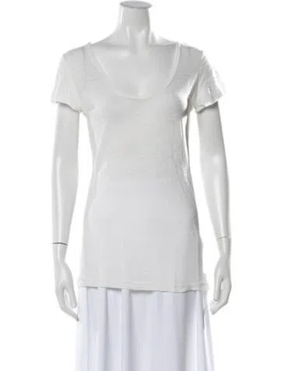 Pre-owned Proenza Schouler Scoop Neck Short Sleeve T-shirt In Neutrals