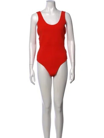 Pre-owned Proenza Schouler Scoop Neck Sleeveless Bodysuit W/ Tags In Orange