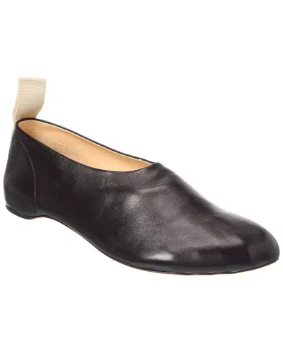 Proenza Schouler Sculpt Slip Leather Flat In Black