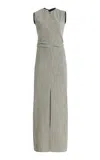 Proenza Schouler Selene Cotton-blend Maxi Dress In Gray