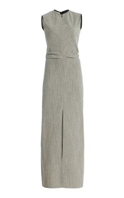 Proenza Schouler Selene Cotton-blend Maxi Dress In Gray