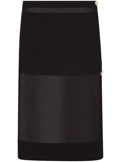 Proenza Schouler Semi-sheer Chiffon Skirt In Black