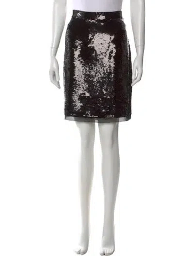 Pre-owned Proenza Schouler Sequin Mini Skirt In Black