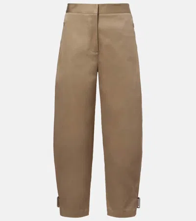 Proenza Schouler Serene Cotton Barrel-leg Pants In Sand