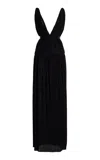 Proenza Schouler Serra Sash-tie Maxi Dress In Black