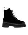 Proenza Schouler Sewing Details Round Head Short Boots In Black