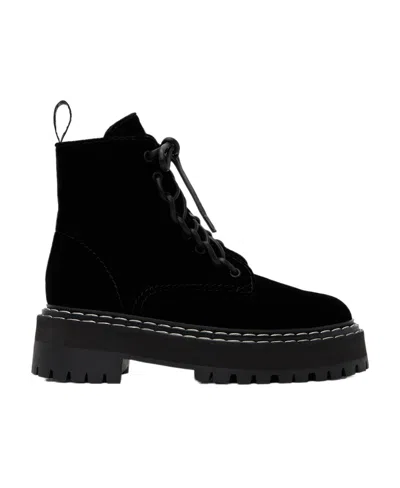 PROENZA SCHOULER SEWING DETAILS ROUND HEAD SHORT BOOTS
