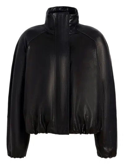 Proenza Schouler Sheepskin Leather Jacket In Black