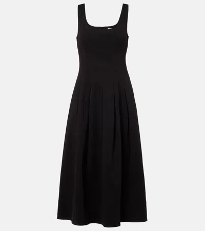 Proenza Schouler Shelby Cotton-blend Midi Dress In Black