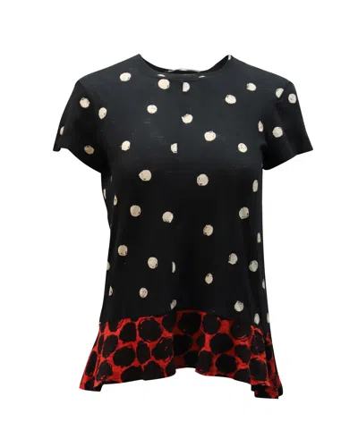Pre-owned Proenza Schouler Short-sleeves Polka Dotted-print T-shirt In Multicolor Cotton