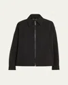 Proenza Schouler Sibyl Zip Front Stretch Nylon Jacket In Blue