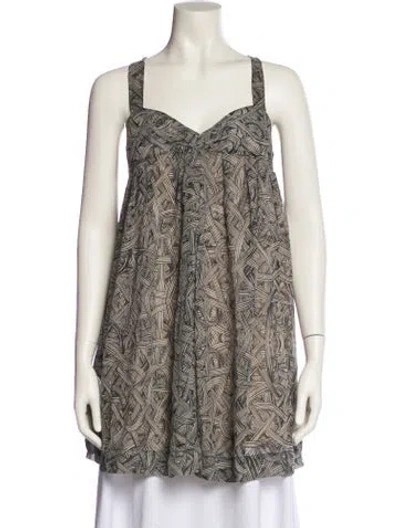 Pre-owned Proenza Schouler Silk Animal Print Tunic In Multi
