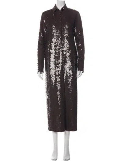 Pre-owned Proenza Schouler Silk Coat In Brown