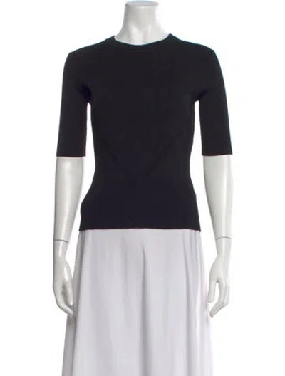Pre-owned Proenza Schouler Silk Crew Neck Sweater In Black