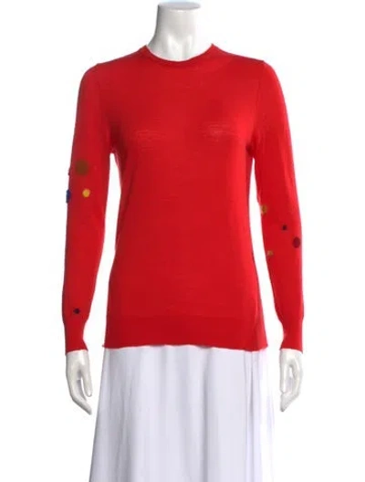 Pre-owned Proenza Schouler Silk Crew Neck Sweater In Red