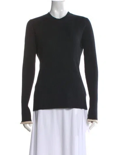 Pre-owned Proenza Schouler Silk Crew Neck Sweater W/ Tags In Black