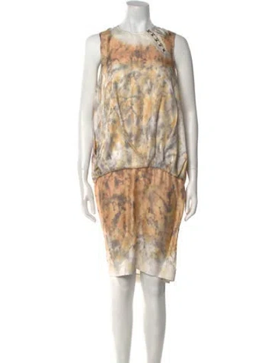 Pre-owned Proenza Schouler Silk Knee-length Dress In Neutral