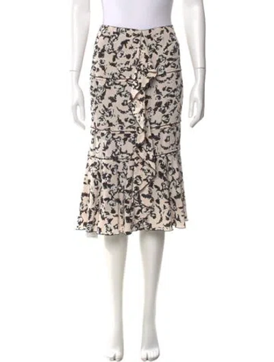 Pre-owned Proenza Schouler Silk Knee-length Skirt In Neutral