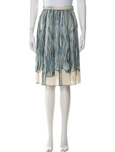 Pre-owned Proenza Schouler Silk Knee-length Skirt In Neutral