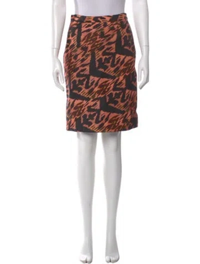 Pre-owned Proenza Schouler Silk Knee-length Skirt In Orange