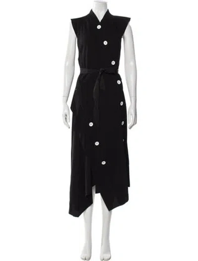 Pre-owned Proenza Schouler Silk Long Dress In Black