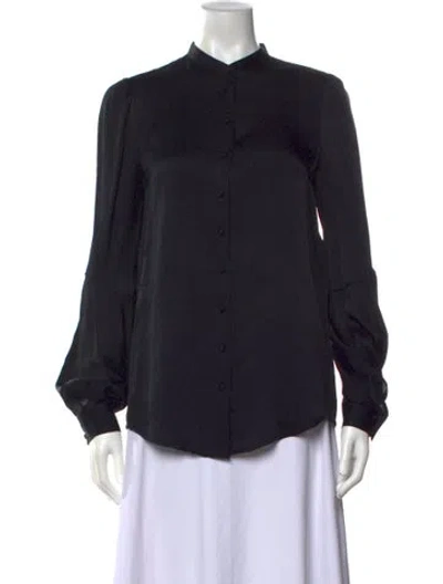 Pre-owned Proenza Schouler Silk Long Sleeve Blouse In Blue