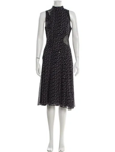 Pre-owned Proenza Schouler Silk Midi Length Dress In Black