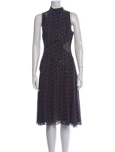 Pre-owned Proenza Schouler Silk Midi Length Dress In Black