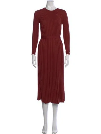 Pre-owned Proenza Schouler Silk Midi Length Dress In Brown