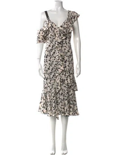 Pre-owned Proenza Schouler Silk Midi Length Dress In Pink