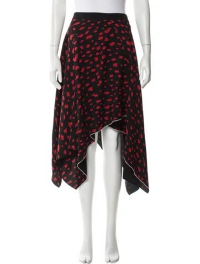 Pre-owned Proenza Schouler Silk Midi Length Skirt In Black
