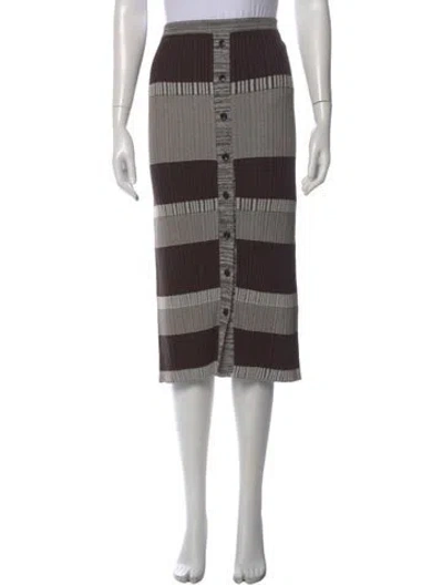 Pre-owned Proenza Schouler Silk Midi Length Skirt In Multi