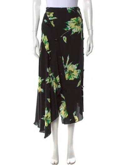 Pre-owned Proenza Schouler Silk Midi Length Skirt In Multi