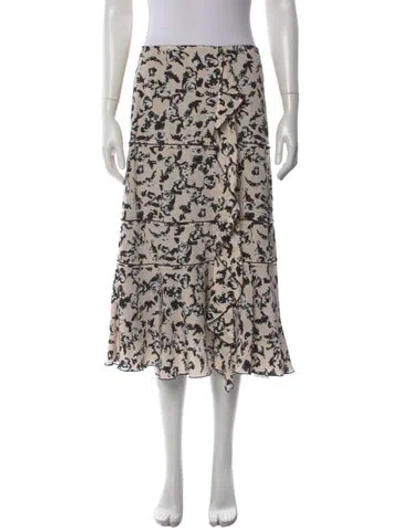 Pre-owned Proenza Schouler Silk Midi Length Skirt In Neutral