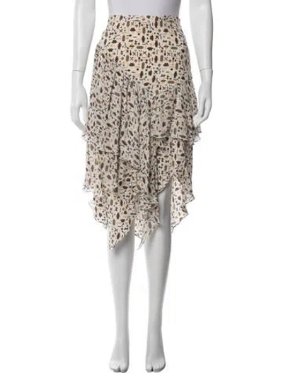 Pre-owned Proenza Schouler Silk Midi Length Skirt In White
