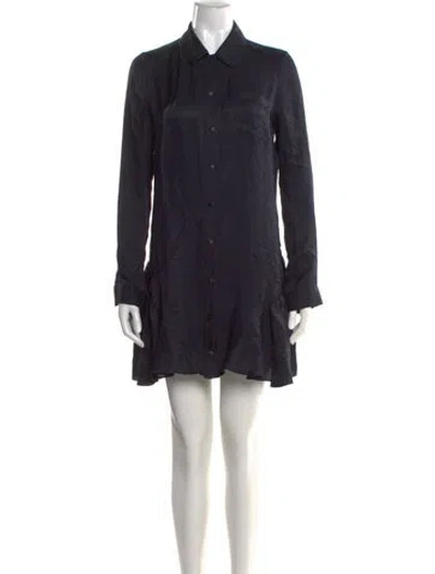 Pre-owned Proenza Schouler Silk Mini Dress In Black