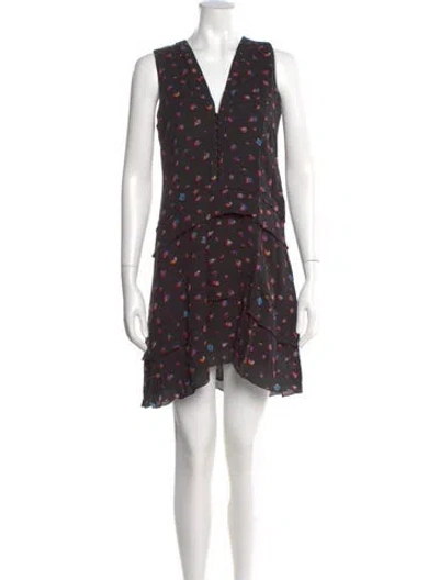 Pre-owned Proenza Schouler Silk Mini Dress In Black