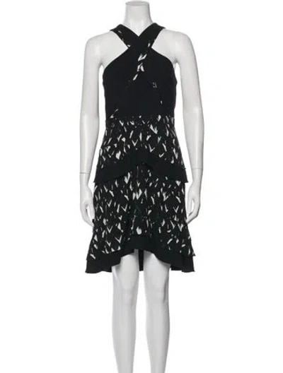 Pre-owned Proenza Schouler Silk Mini Dress In Black