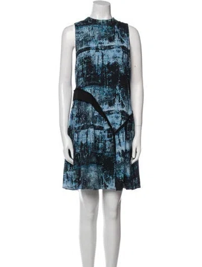 Pre-owned Proenza Schouler Silk Mini Dress In Blue