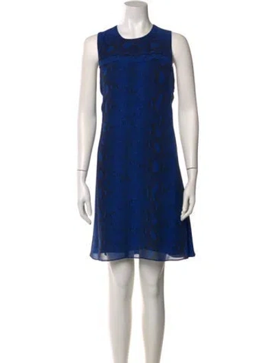 Pre-owned Proenza Schouler Silk Mini Dress In Blue