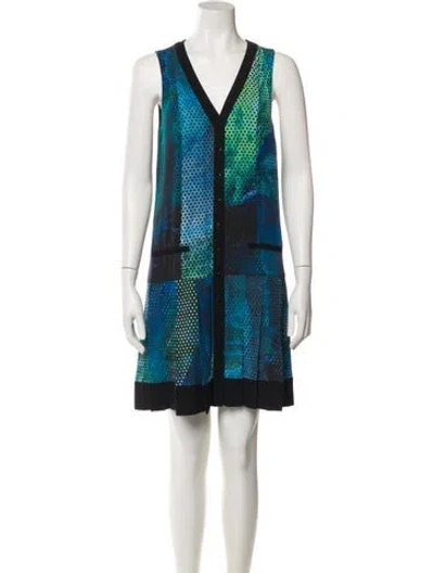 Pre-owned Proenza Schouler Silk Mini Dress In Blue